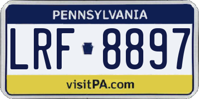 PA license plate LRF8897