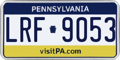 PA license plate LRF9053
