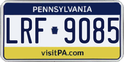 PA license plate LRF9085