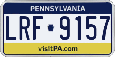 PA license plate LRF9157