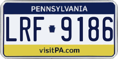 PA license plate LRF9186