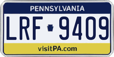 PA license plate LRF9409