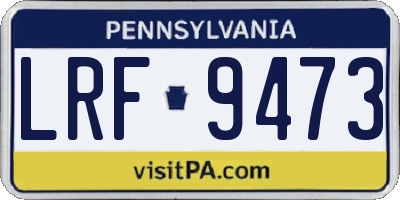 PA license plate LRF9473