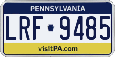 PA license plate LRF9485