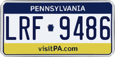 PA license plate LRF9486