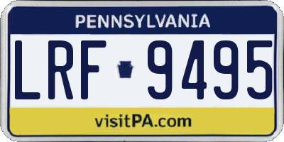 PA license plate LRF9495