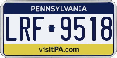 PA license plate LRF9518