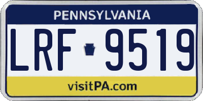 PA license plate LRF9519