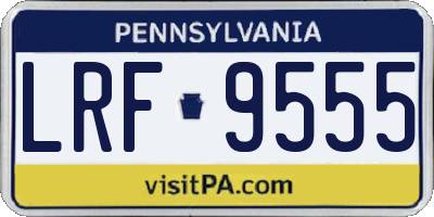 PA license plate LRF9555