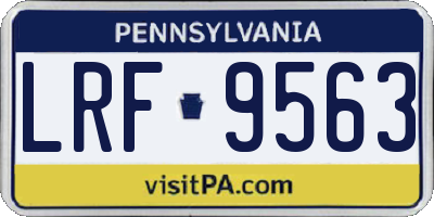 PA license plate LRF9563