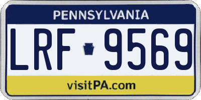 PA license plate LRF9569
