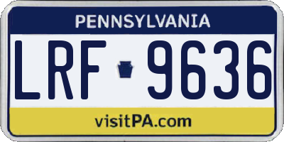 PA license plate LRF9636