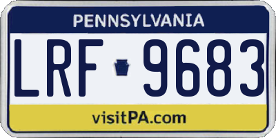 PA license plate LRF9683