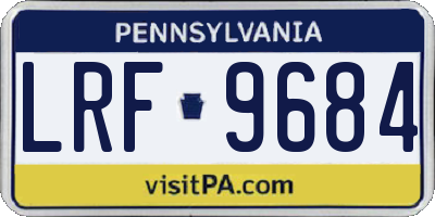 PA license plate LRF9684