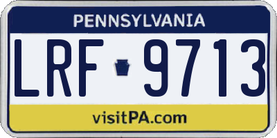 PA license plate LRF9713