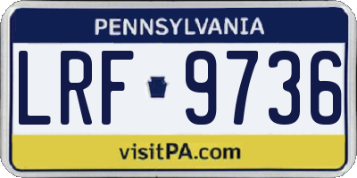 PA license plate LRF9736