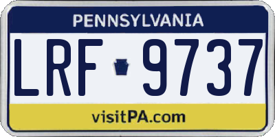 PA license plate LRF9737