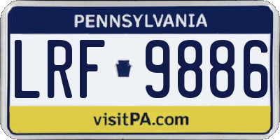 PA license plate LRF9886
