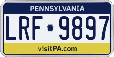 PA license plate LRF9897