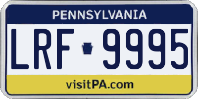 PA license plate LRF9995
