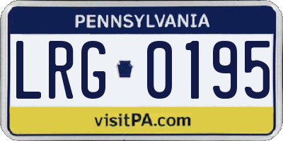 PA license plate LRG0195