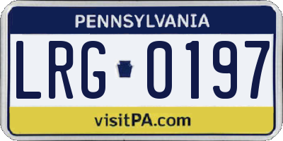 PA license plate LRG0197