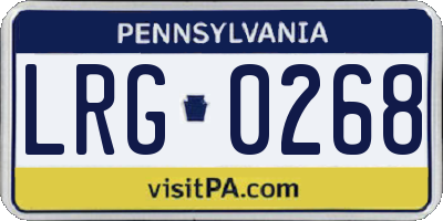 PA license plate LRG0268