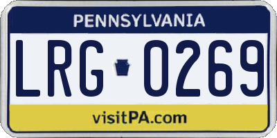 PA license plate LRG0269