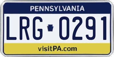 PA license plate LRG0291