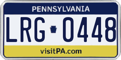 PA license plate LRG0448