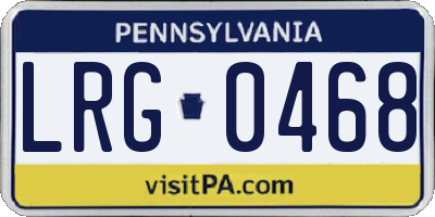 PA license plate LRG0468