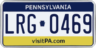 PA license plate LRG0469