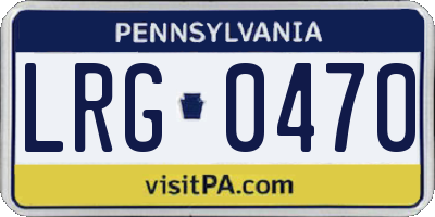 PA license plate LRG0470