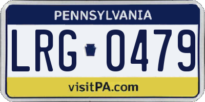 PA license plate LRG0479