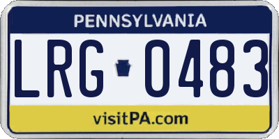 PA license plate LRG0483