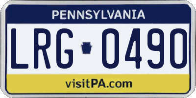 PA license plate LRG0490