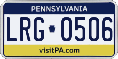 PA license plate LRG0506