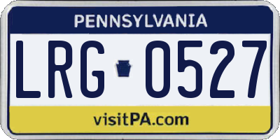 PA license plate LRG0527