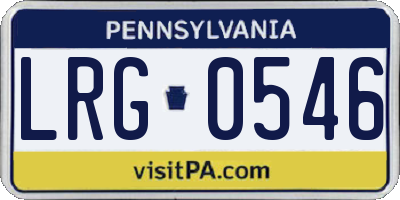 PA license plate LRG0546