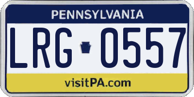 PA license plate LRG0557