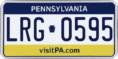 PA license plate LRG0595