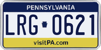PA license plate LRG0621