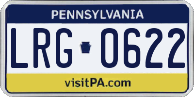 PA license plate LRG0622