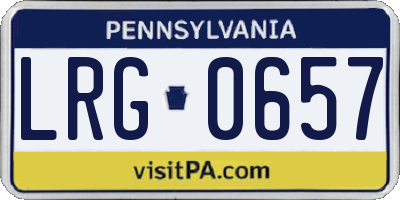 PA license plate LRG0657