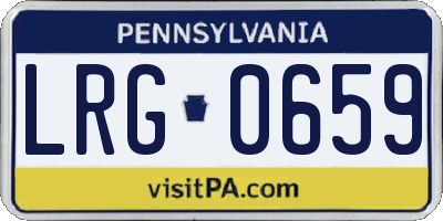 PA license plate LRG0659