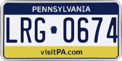 PA license plate LRG0674