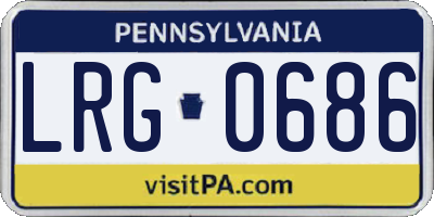 PA license plate LRG0686