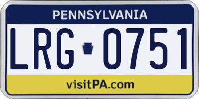 PA license plate LRG0751