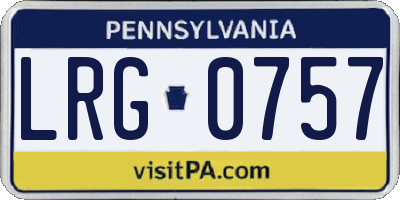 PA license plate LRG0757