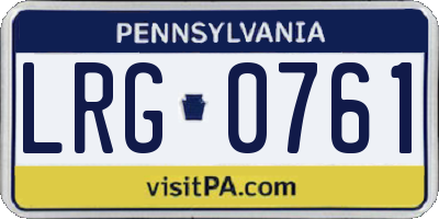 PA license plate LRG0761